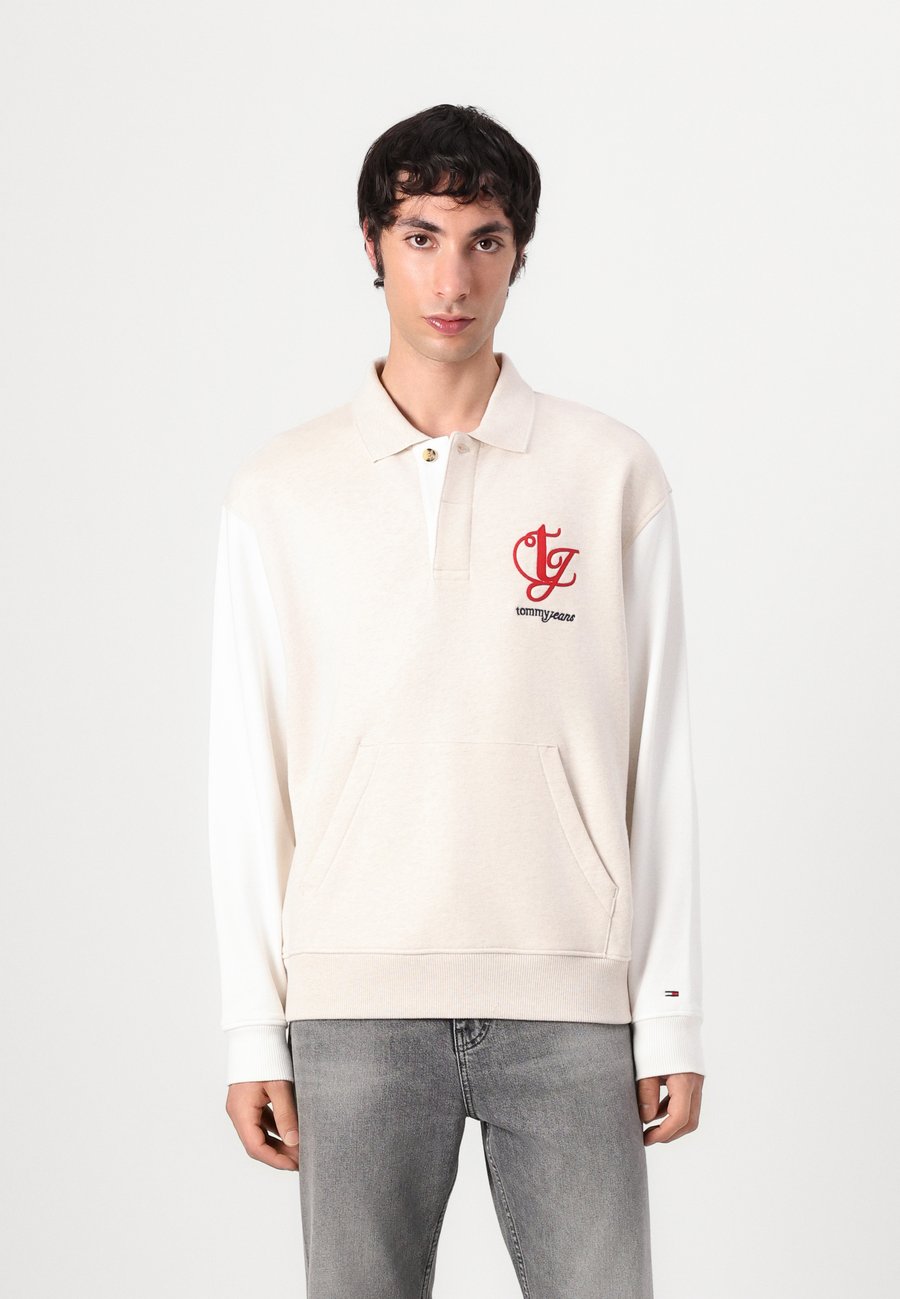

Толстовка Tommy Jeans COLORBLOCK MONO RUGBY, Oat Marl/Beige