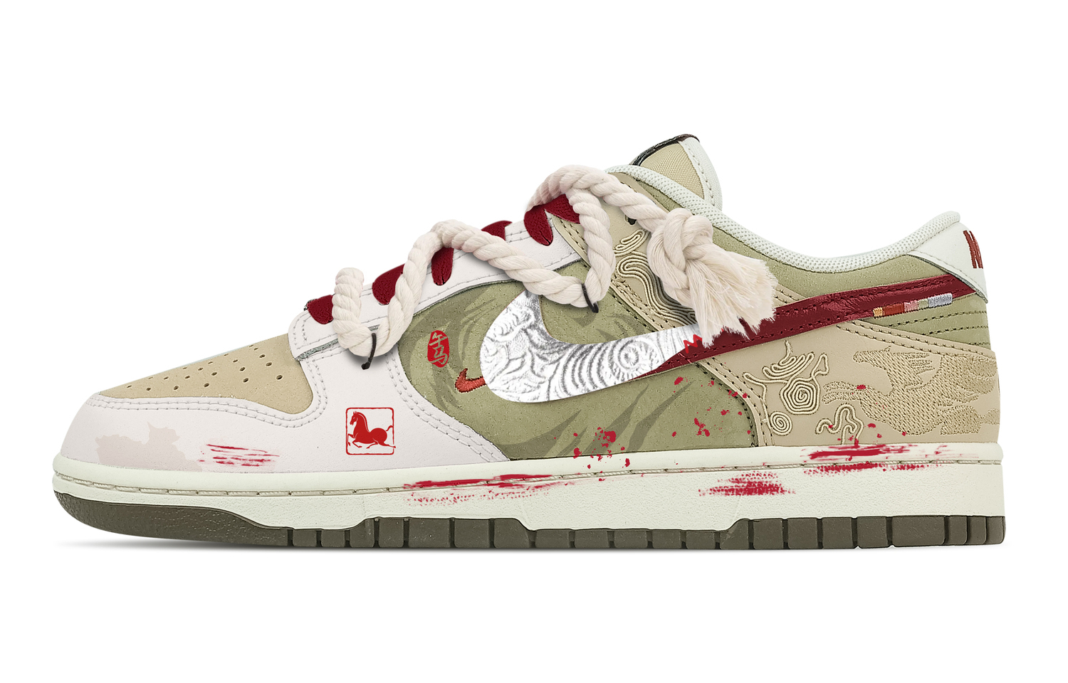 

Dunk Shufaji Low top Skateboard Shoes мужские, цвет beige umber Nike, бежевый коричневый