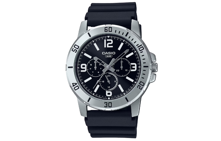 

CASIO Часы Men Standard Series Black Watch MTP-VD300-1B, Black Dial