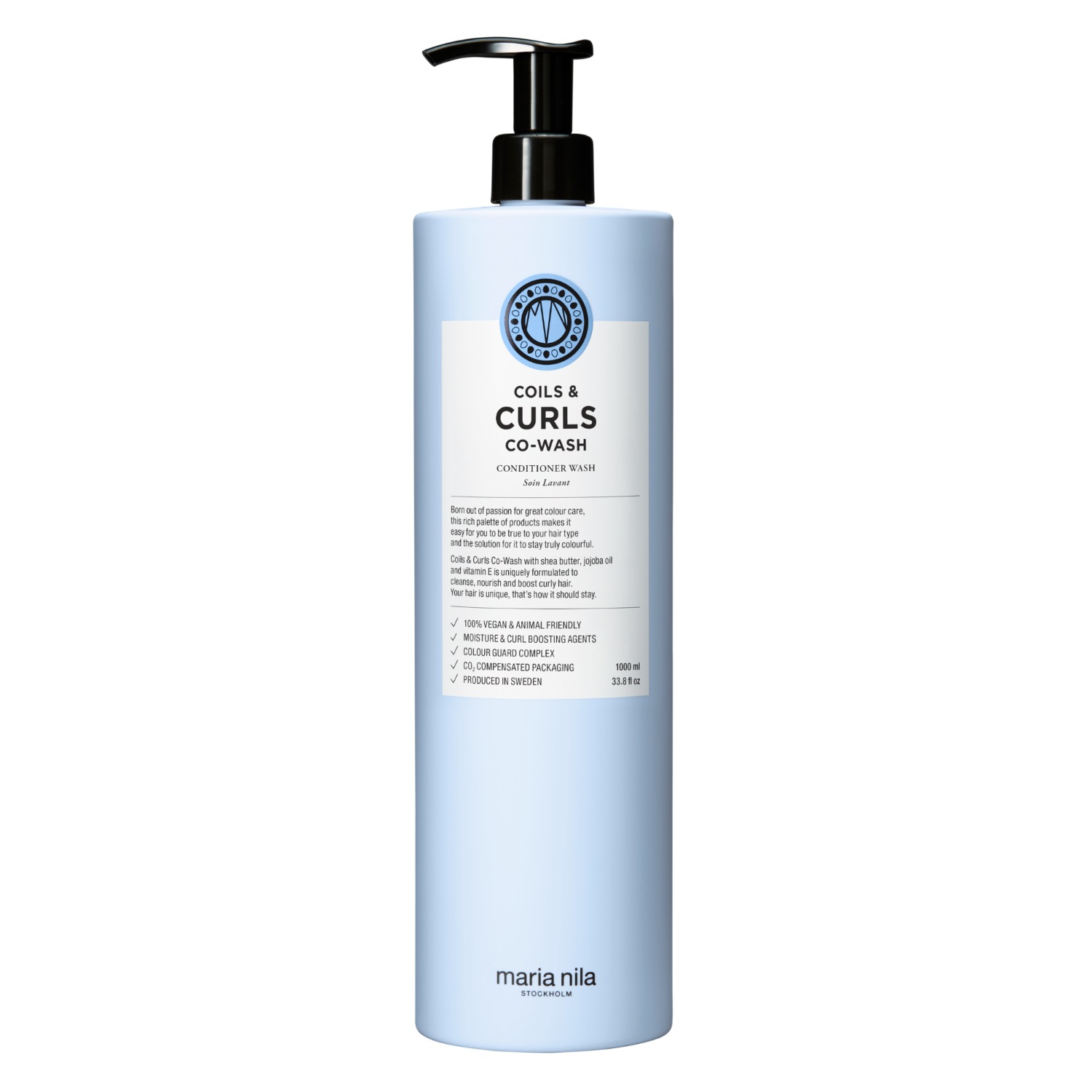 Шампунь coils & curls co-wash Maria Nila, объем 1000 мл