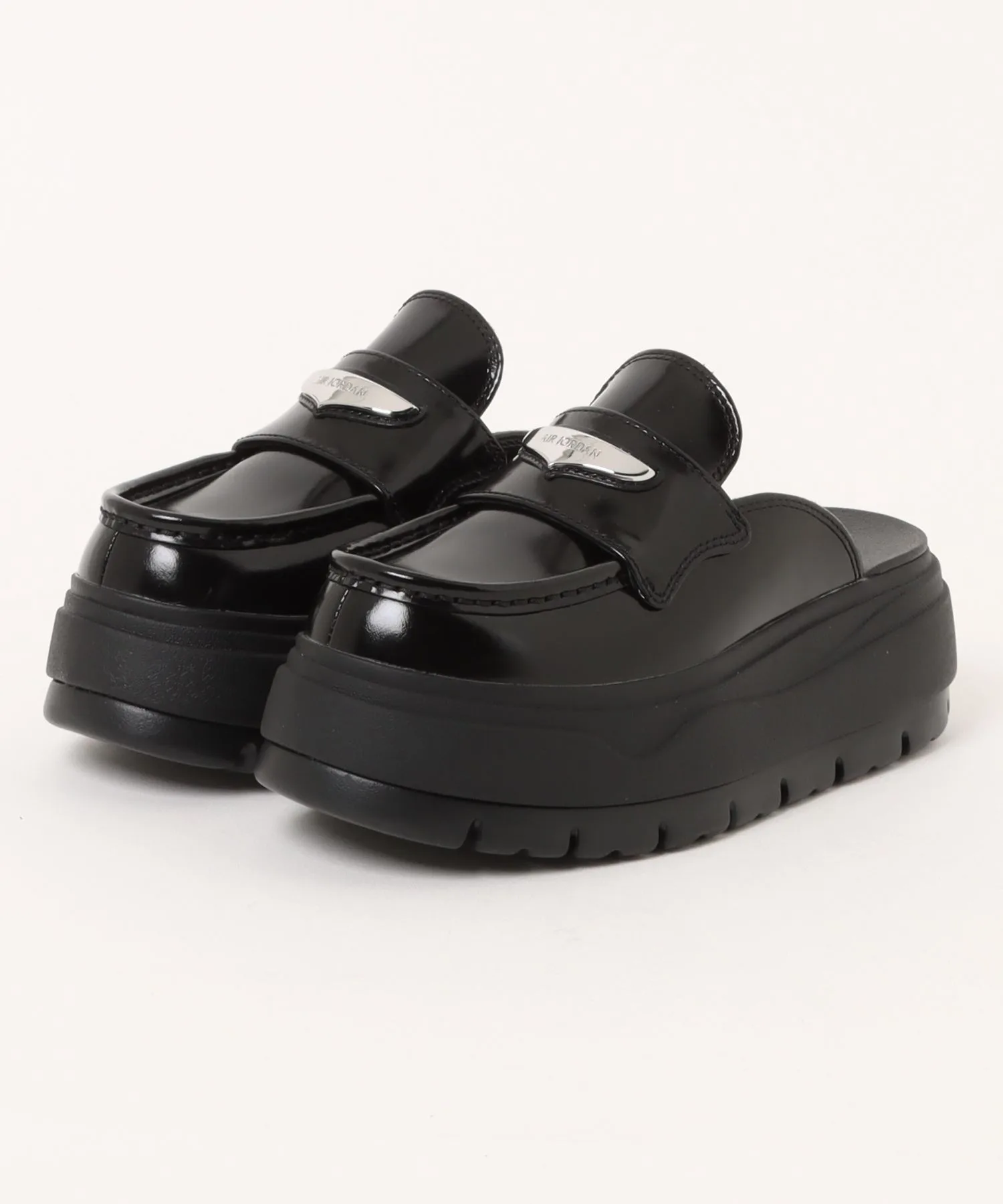 Мужские кожаные мюли Air Jordan Mule, платформа, JORDAN BRAND, чёрные