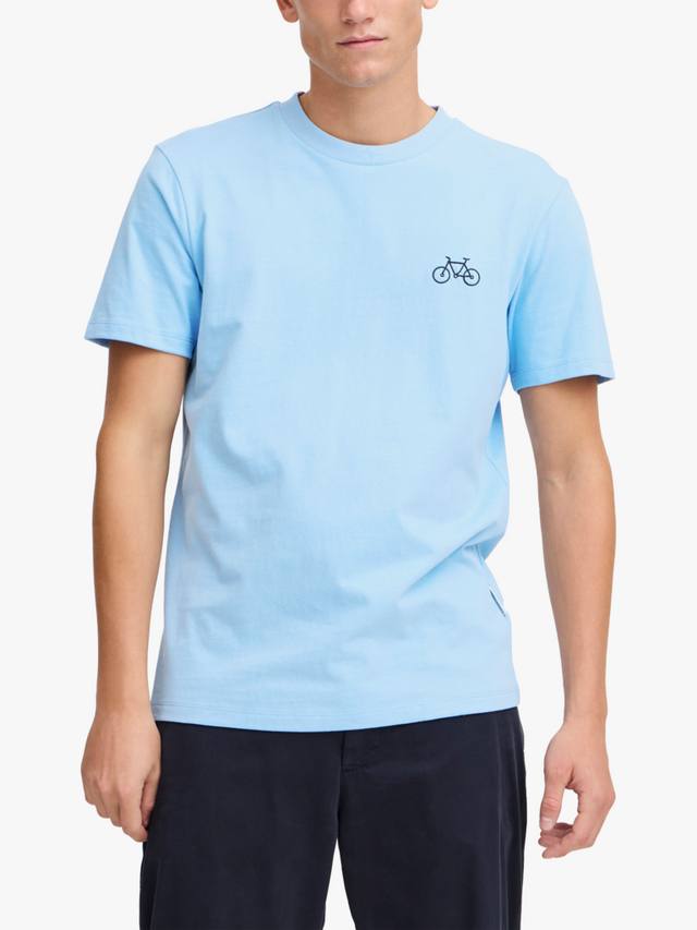 

Велосипедная футболка с вышивкой из хлопка etienne обычного покроя Casual Friday, синий