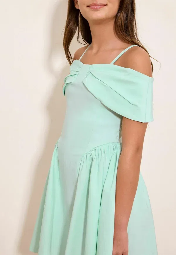 Платье Regular fit teen bow bardot Lipsy, мята — фото 4