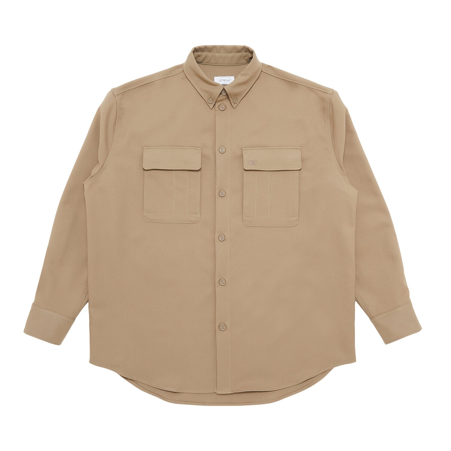 

Off-White Футболка Emblem Drill в стиле милитари, цвет Бежевый/Бежевый