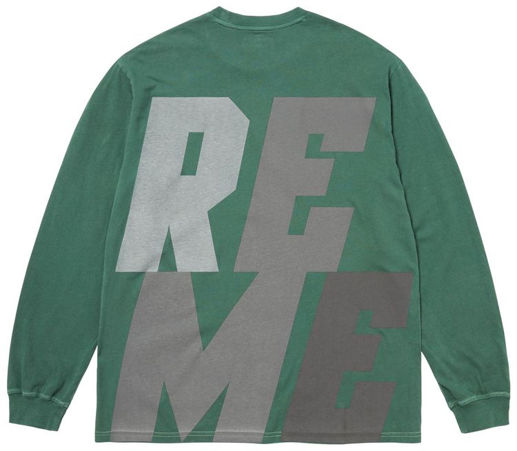 Светоотражающая футболка с длинными рукавами Supreme, зеленого цвета, зеленый — фото 2
