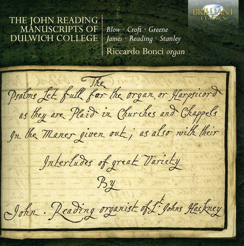 

CD диск Blow / Bonci, Riccardo: John Reading Manuscripts of Dulwich College