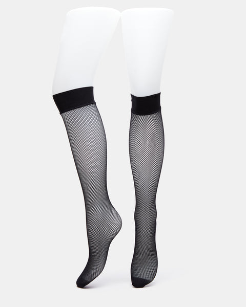 

Носки Fishnet Knee High Socks Steve Madden, черный