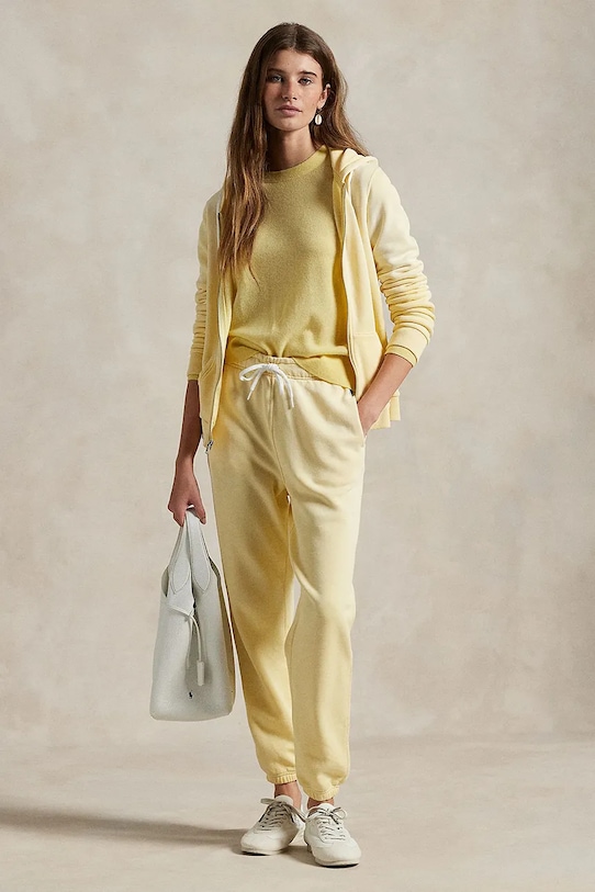

Хлопковые спортивные брюки Polo Ralph Lauren, желтый