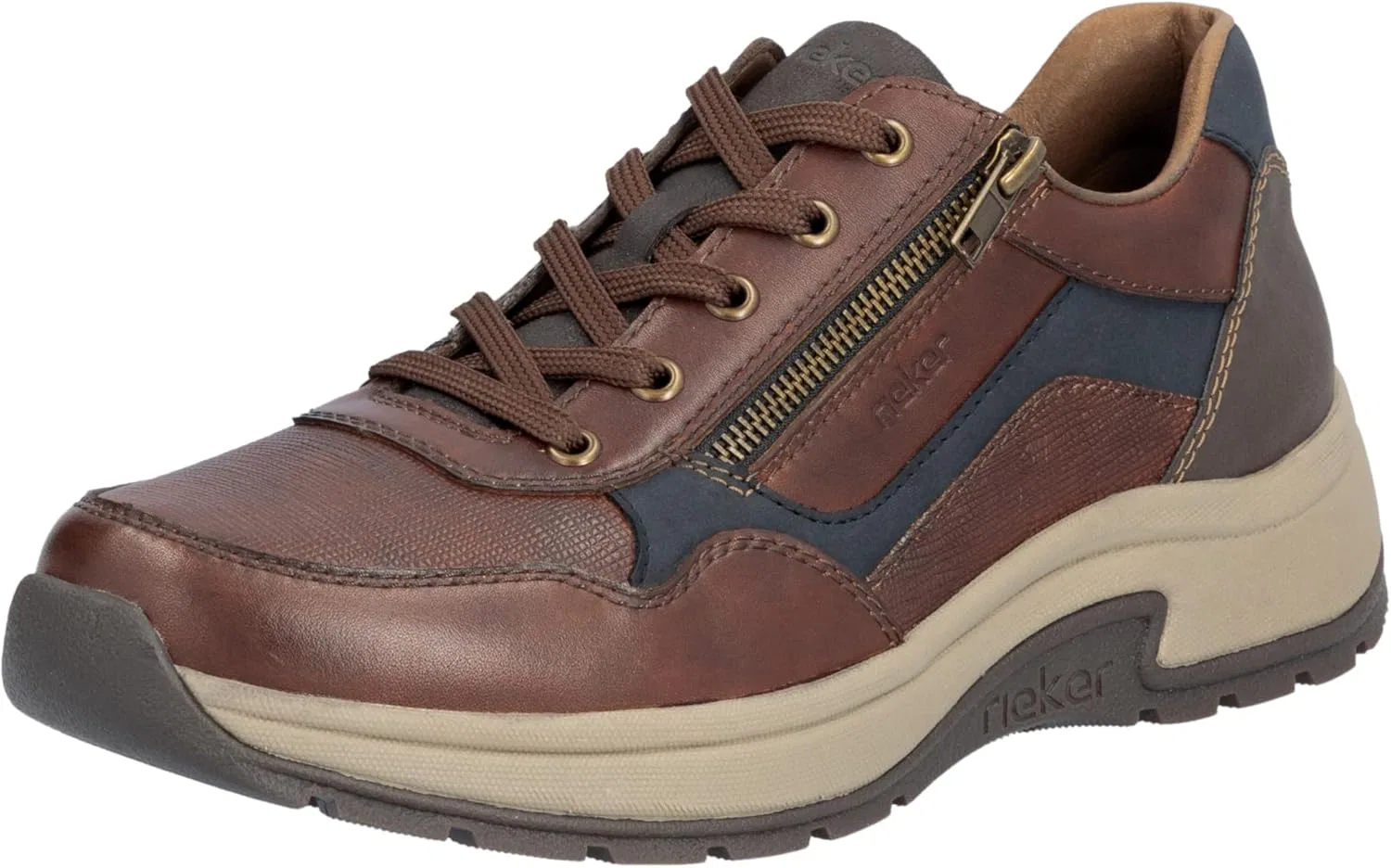 Мужские кроссовки Rieker 11001 на шнуровке, Brown 25
