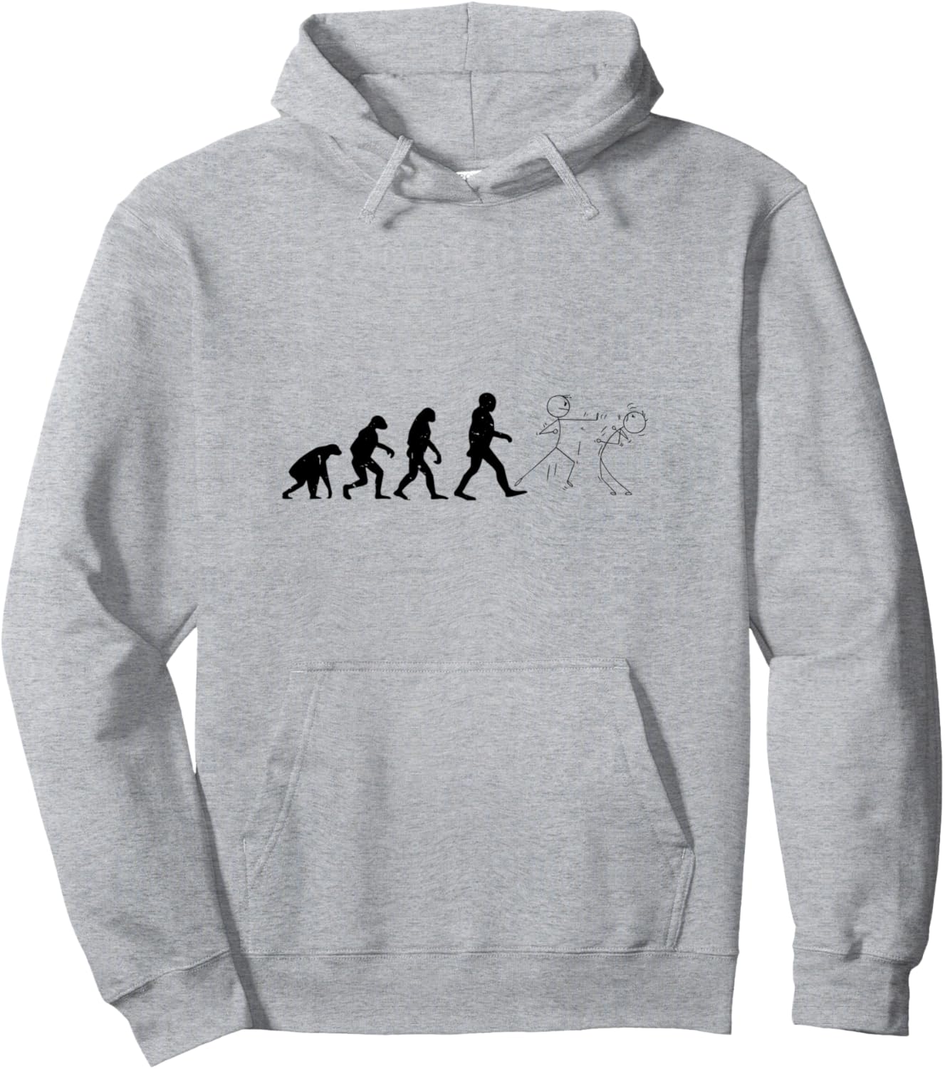 

Забавная толстовка с изображением человечка из палочек, посвященная эволюции карате Funny Karate Fighter, серый