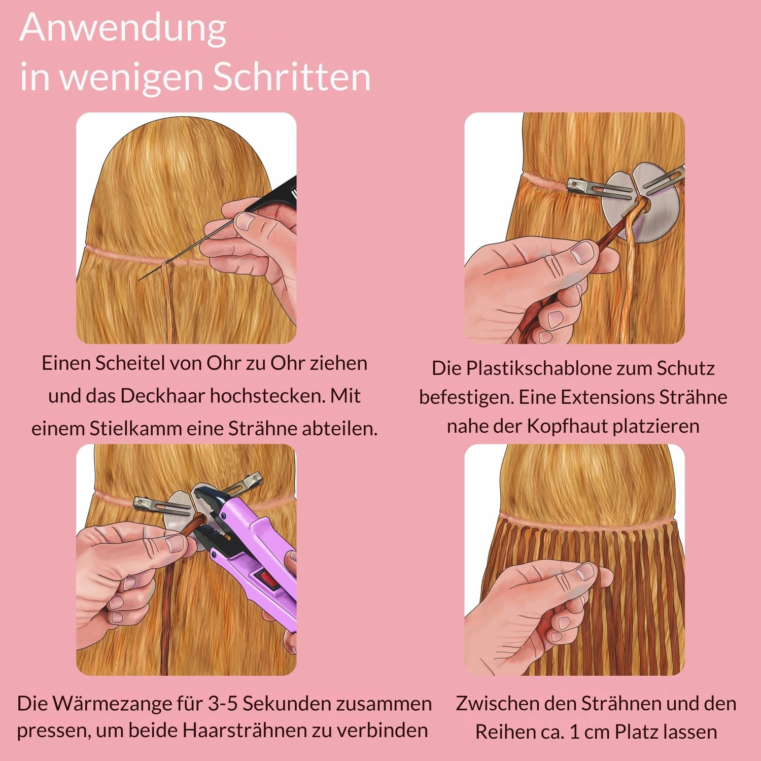 Накладные волосы bonding extensions premium echthaar #8/1 hellblond asch 1g Hair2Heart, 40cm, количество 25 шт. — фото 4