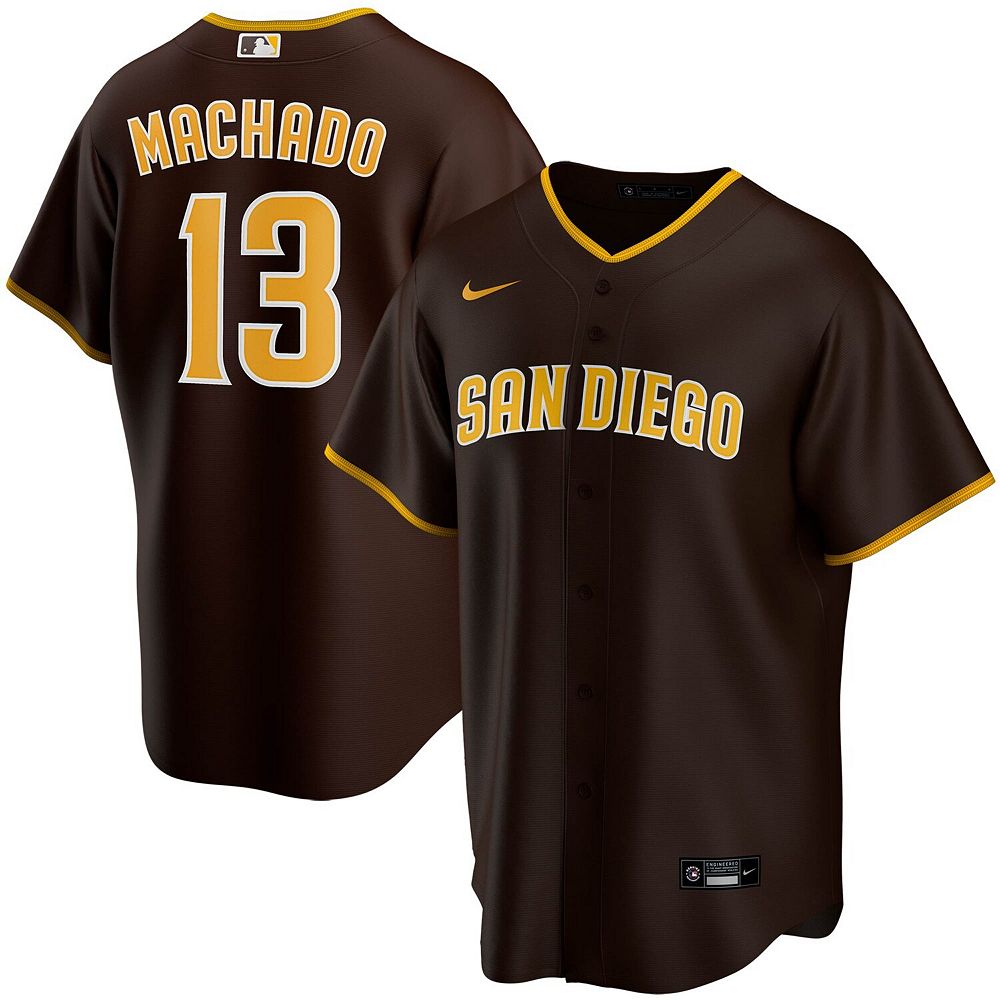 

Мужская футболка Nike Manny Machado Brown San Diego Padres Alternate Replica Player, цвет Pad Brown