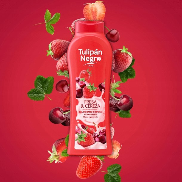 

Гель для ванн «Клубника и вишня» Tulipan Negro (650 мл)