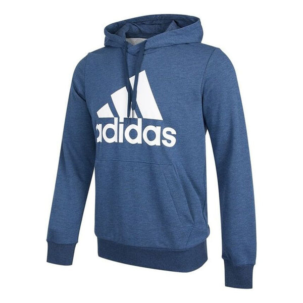 

Толстовка men's bl ft hd logo printing sports knit pullover navy blue Adidas, синий