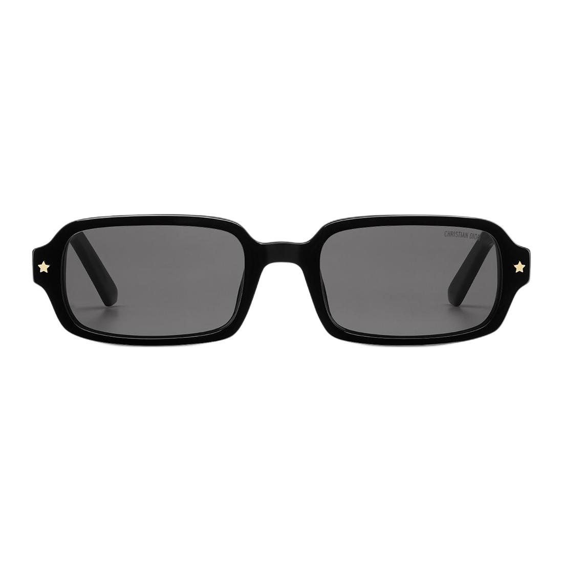 DIOR Ацетатные прямоугольные солнцезащитные очки унисекс черные, Black — фото 3