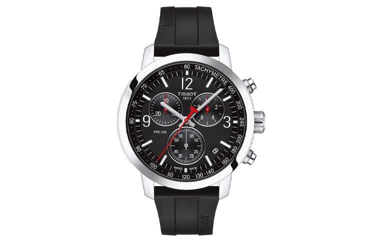 

Tissot PRC200 Sprint Collection Кварцевый механизм Мужские часы 42 мм Черный циферблат Корпус из нержавеющей стали Ремешок из резины