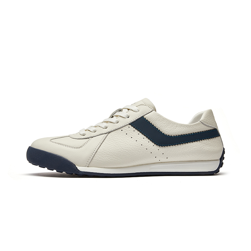 

Низкие повседневные туфли мужские PLO CART, White With Blue Edge