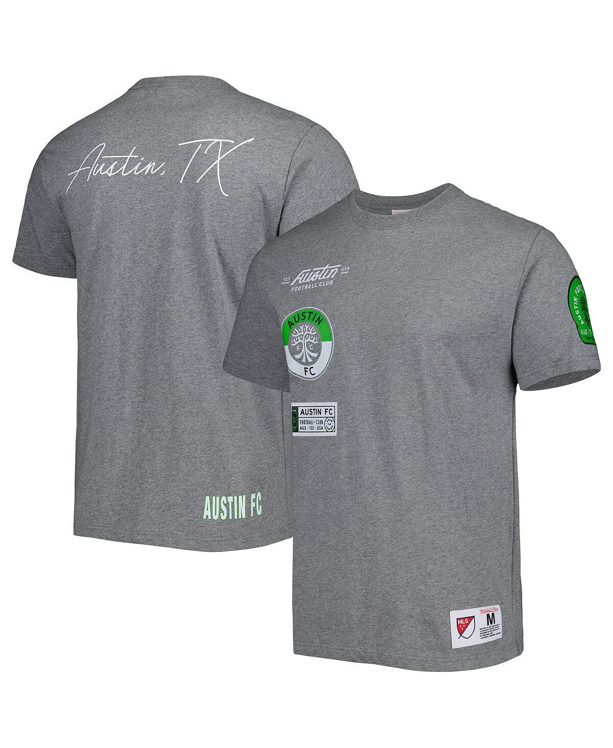 

Мужская серая футболка Austin FC City Mitchell & Ness, Серый, Мужская серая футболка Austin FC City Mitchell & Ness