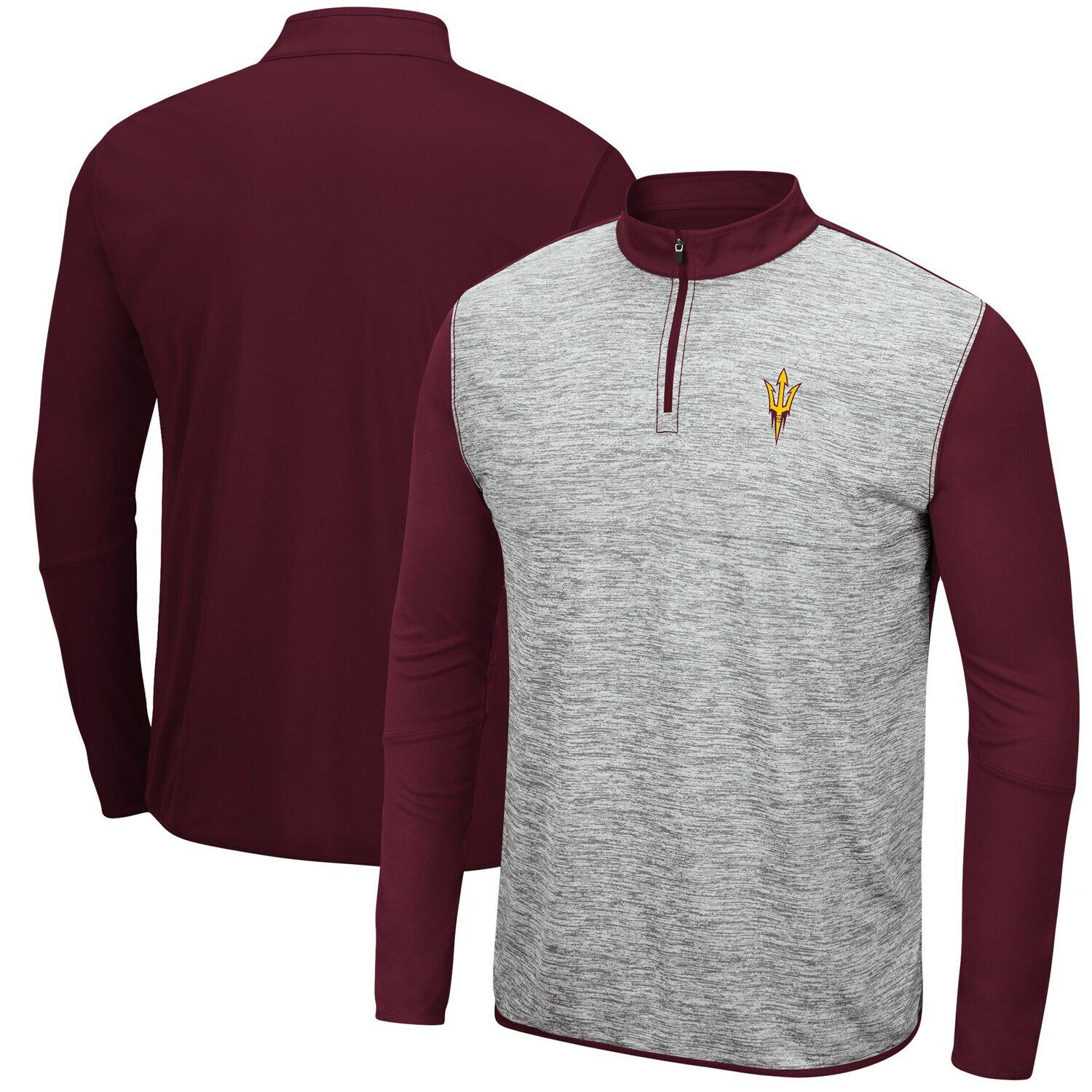 

Мужская куртка с молнией на четверть серо-бордового оттенка Arizona State Sun Devils Prospect Colosseum, Красный, Мужская куртка с молнией на четверть серо-бордового оттенка Arizona State Sun Devils Prospect Colosseum
