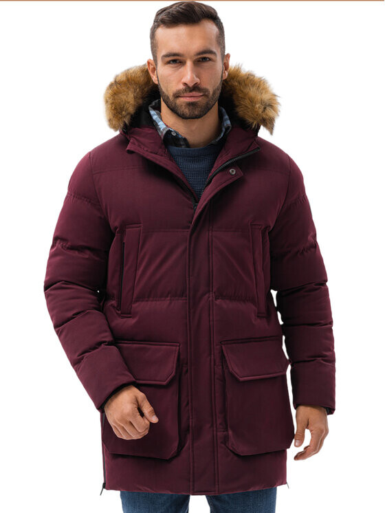 

Зимняя куртка regular fit Ombre, бургундия