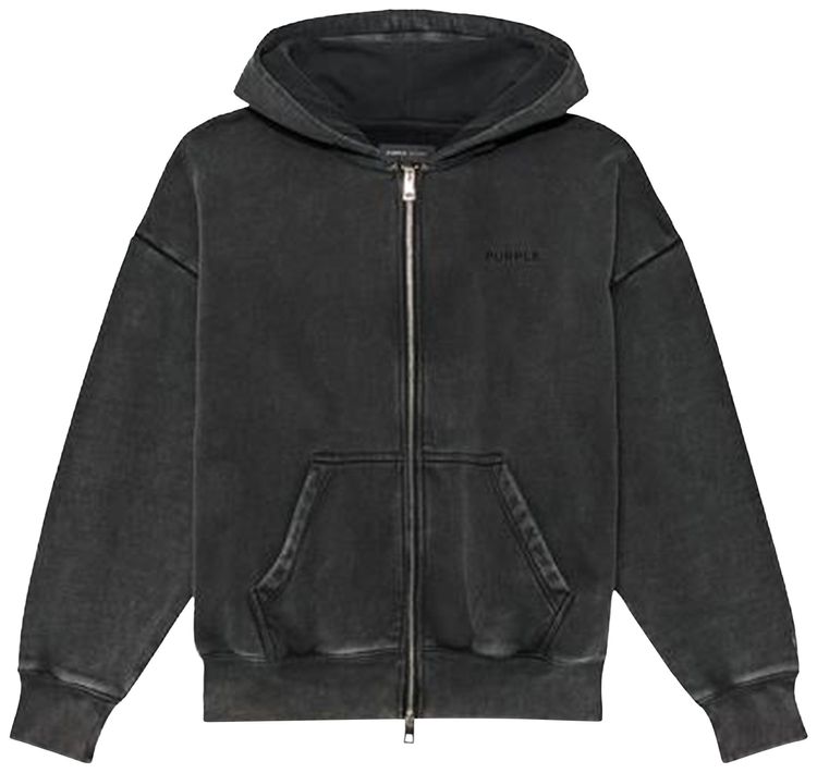 

Толстовка с капюшоном на молнии из флиса марки PURPLE BRAND, черная, Черный, Толстовка с капюшоном на молнии из флиса марки PURPLE BRAND, черная