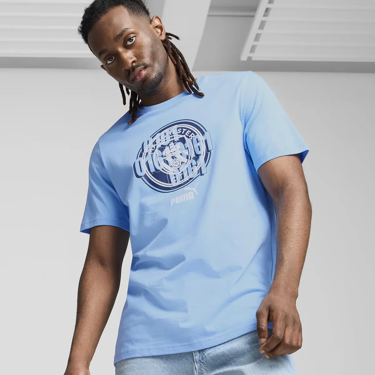 

Манчестер Сити мужская футболка 2024-2025 ftblCulture Tee Puma, синий