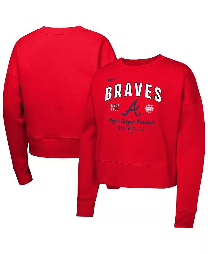 

Флисовая толстовка Atlanta Braves для девочек постарше, красная Nike