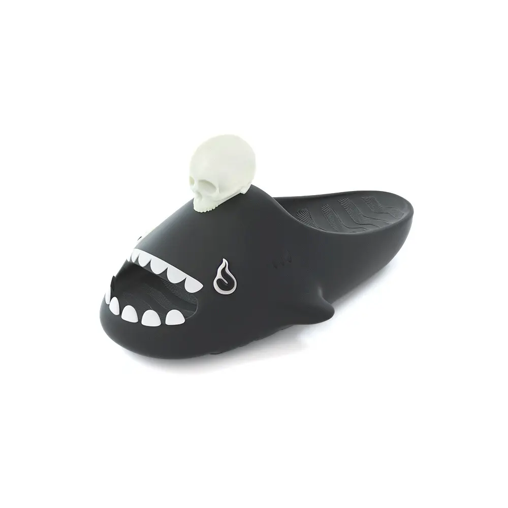 HelloSlippers Акула Скелетон, Слайдеры Унисекс Неоново-Зеленые, цвет Neon Green — фото 3