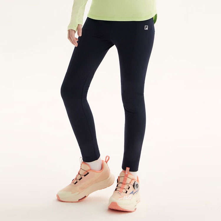Вязаные спортивные штаны королевского для детей Kids' FILA KIDS, синий — фото 4
