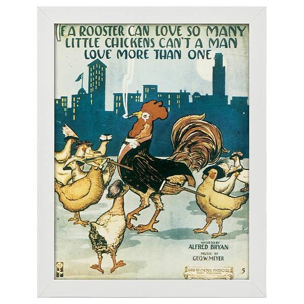 

Рамка для фотографий LegendArte If A Rooster Can Love…, белый