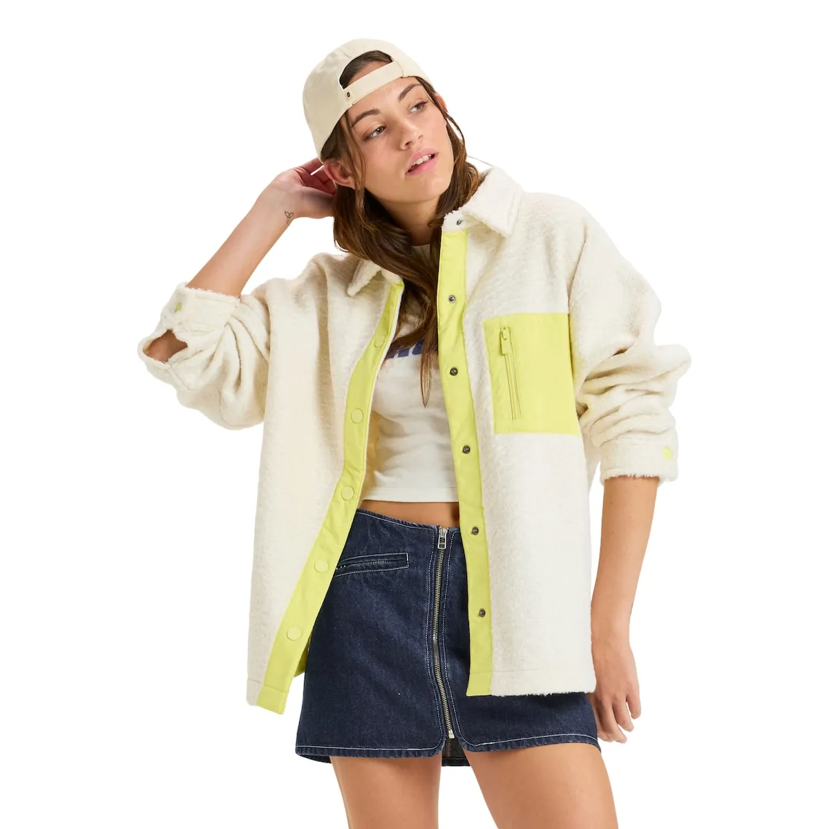 

Женская куртка Chloe Kim Polar Shacket Roxy, белый