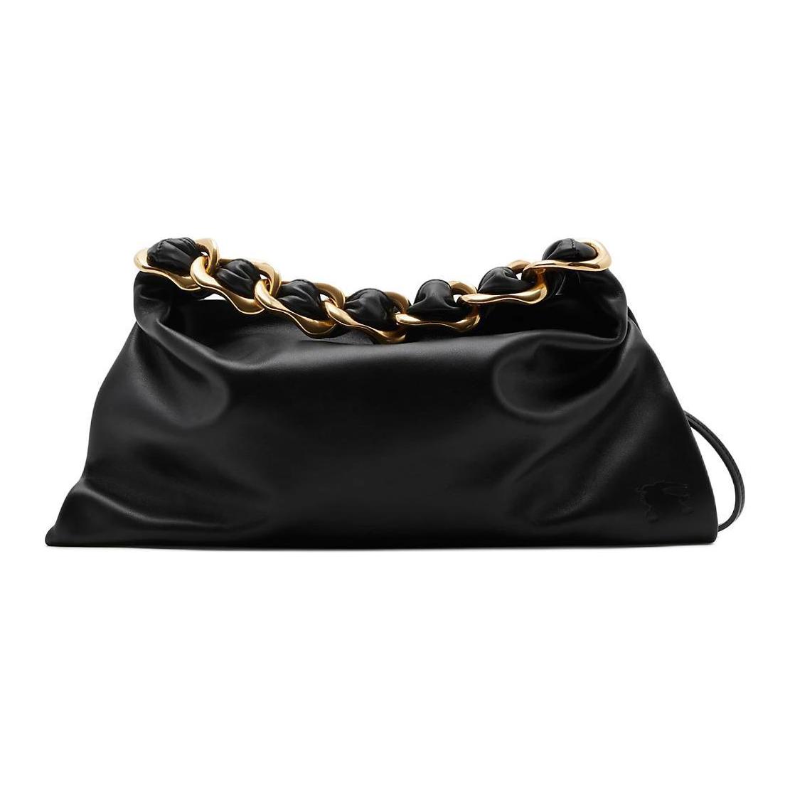 

Burberry Женская сумка Trumpets из телячьей кожи на одно плечо, черная