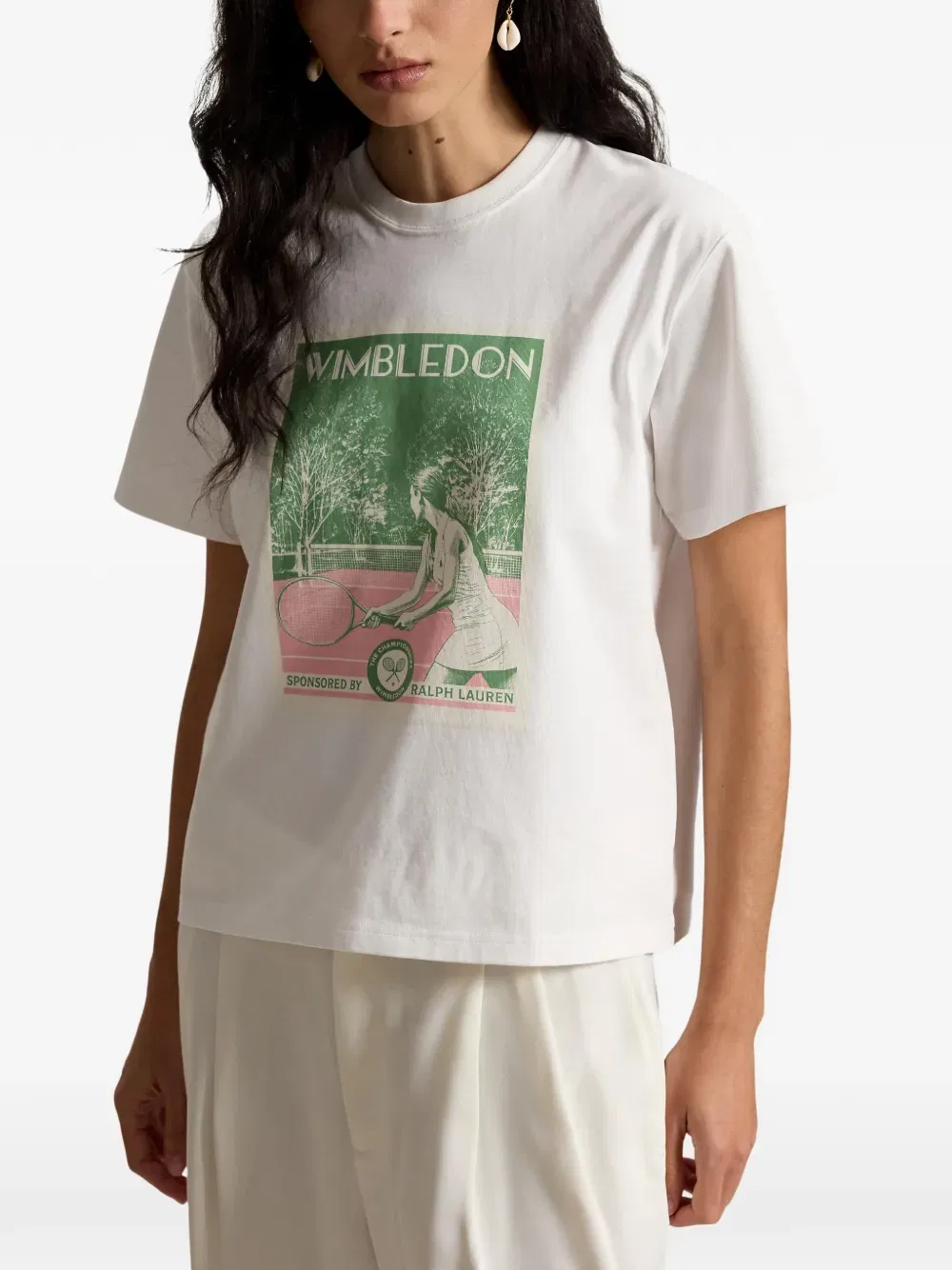 Футболка с графическим принтом Polo Ralph Lauren, белый — фото 3