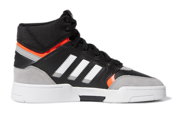 Кроссовки для скейтбординга Drop Step Kids GS Mid-top черные/серые/белые Adidas Originals — фото 2