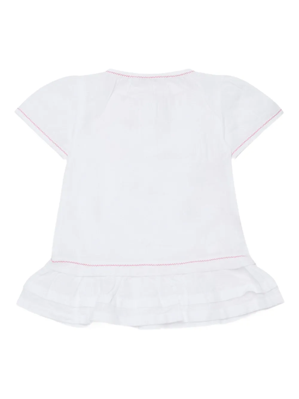Платье с оборками и вышивкой Marni Kids, белый — фото 4