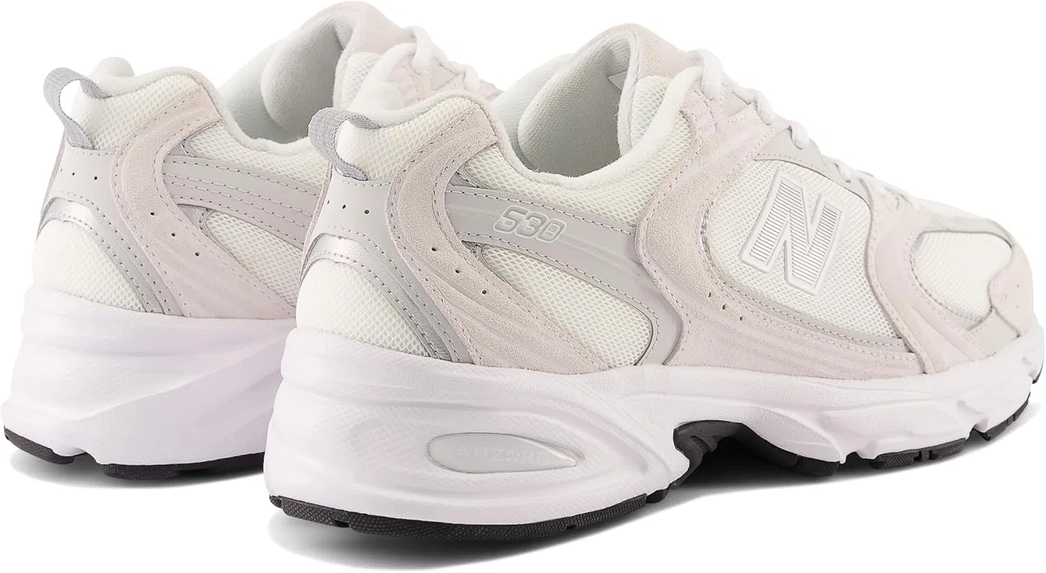 Кроссовки мужские/женские New Balance, цвет Ivory Ral 1013 — фото 3