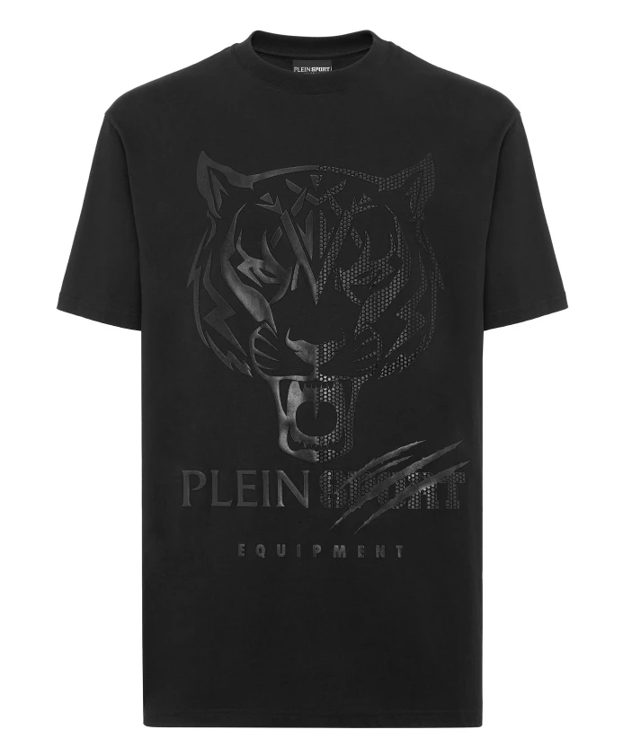 

Футболка с круглым вырезом, тигр Plein Sport, черный