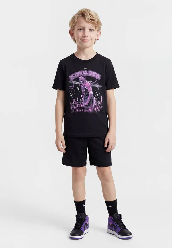 Футболка с изображением игрока нба, унисекс, с принтом команды minnesota timberwolves. Nike Performance, Black