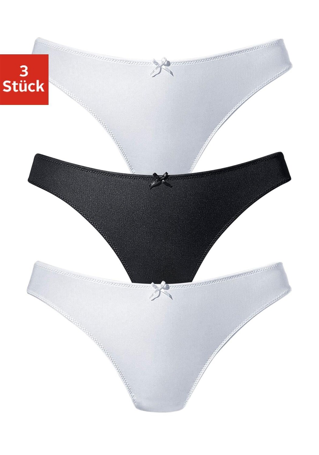 

Стринги PETITE FLEUR, цвет 2xweiß+1xschwarz