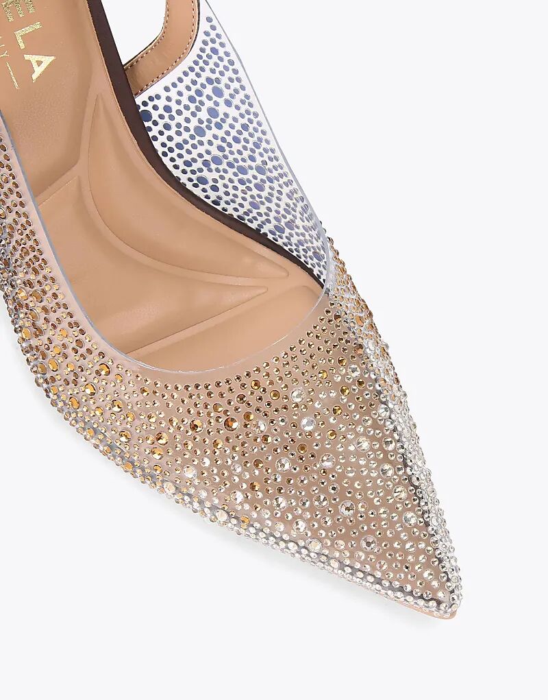 Виниловые туфли Carvela Positano на каблуке с открытой пяткой коричневого цвета — фото 3