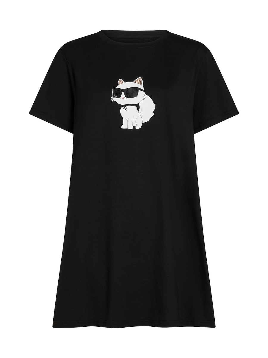 

Пижамная рубашка Karl Lagerfeld Ikon Rhinestone, черный