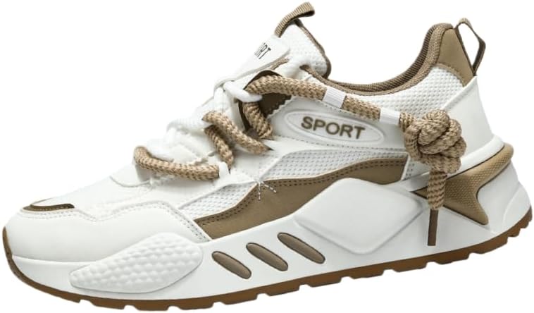 

Мужские модные спортивные кроссовки - с шнуровкой, с толстой подошвой, повседневные - резиновая подошва - подходят для повседневного ношения или работы Spkfhd, хаки