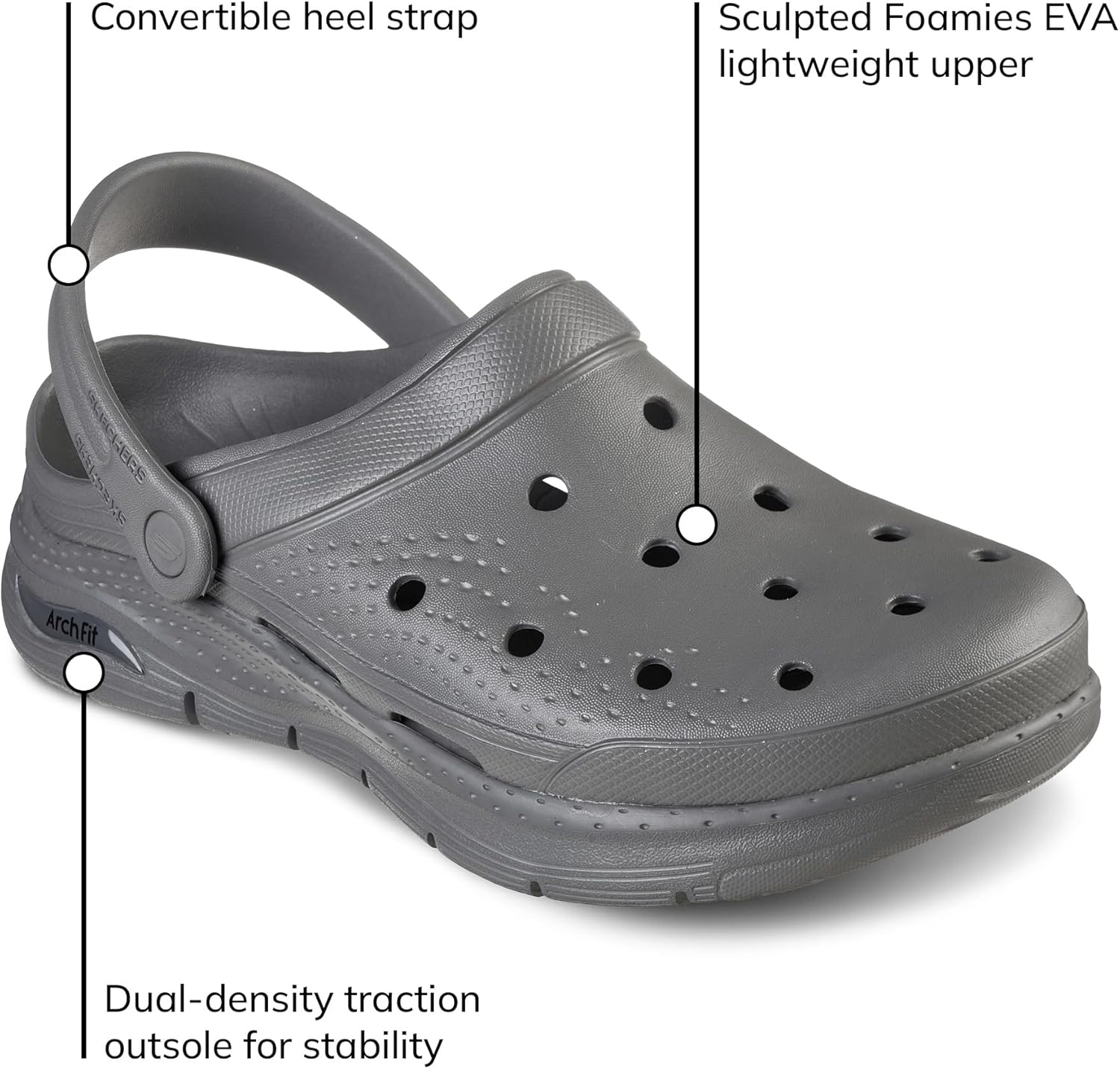 Мужские сабо Skechers Foamies: Arch Fit Valiant — фото 4