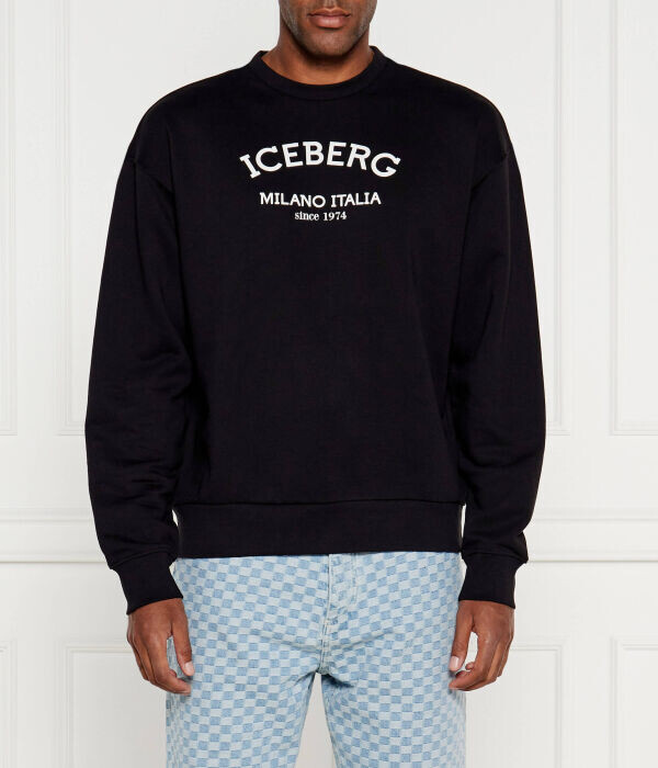 

Толстовка Iceberg Regular Fit, черный / белый