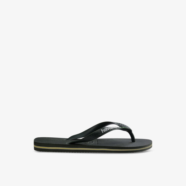Резиновые шлепанцы с тисненым логотипом Brasil Havaianas, зеленый