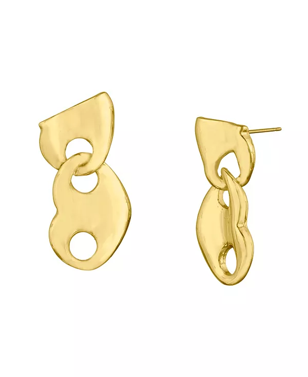 

Золотые серьги-капли в форме сердца моряка Steve Madden, gold