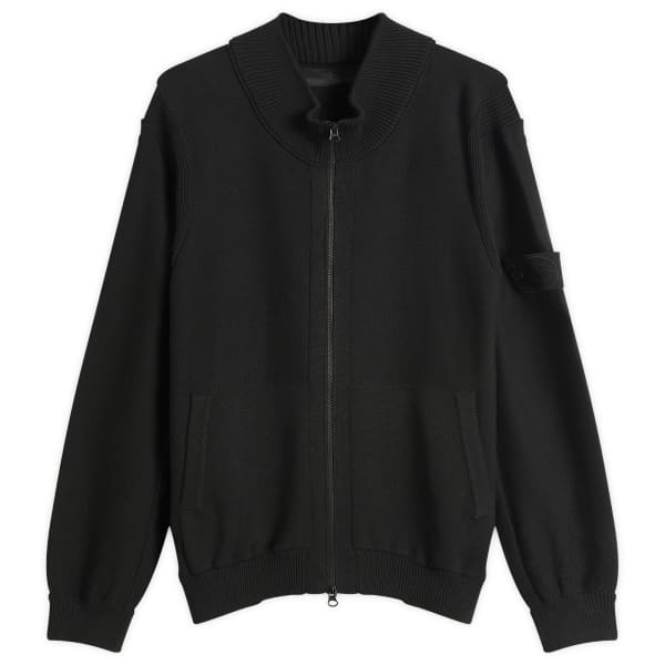 

Кардиган Ghost Piece из хлопка и кашемира на молнии Stone Island, черный