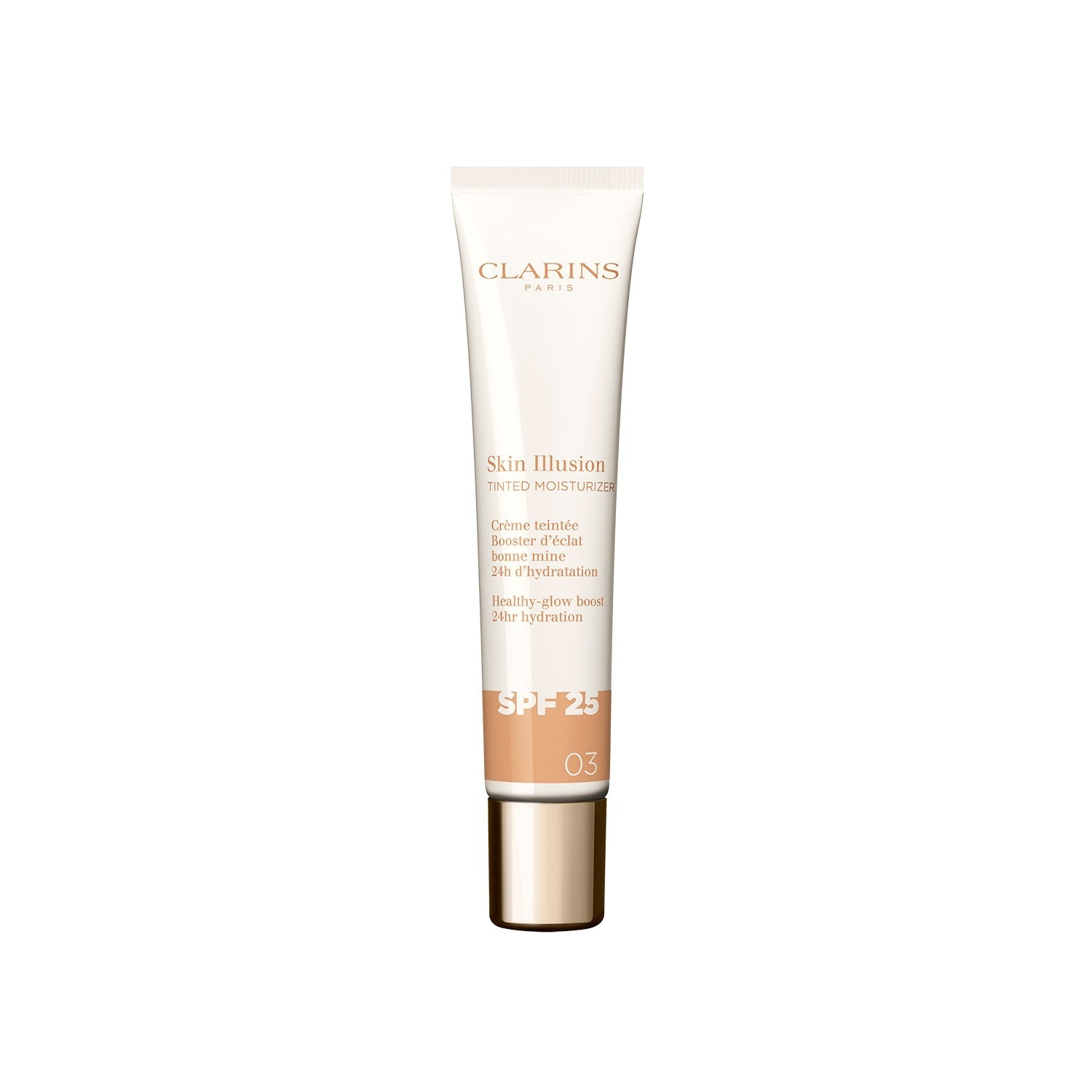 

BB-крем skin illusion tinted moisturizer spf 25 Clarins, 3, объем 40 мл