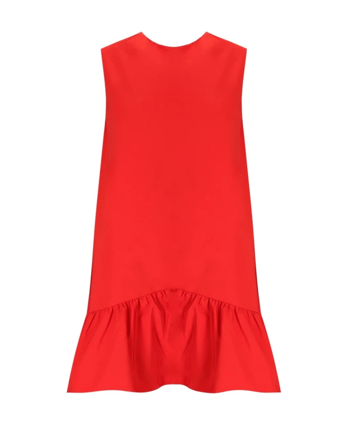 

Красное мини-платье для зимней спячки, построенное на строительных лесах Essentiel Antwerp, красный