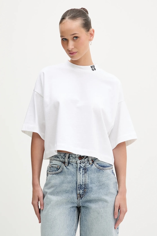 

Хлопковая футболка damelody HUGO, бежевый